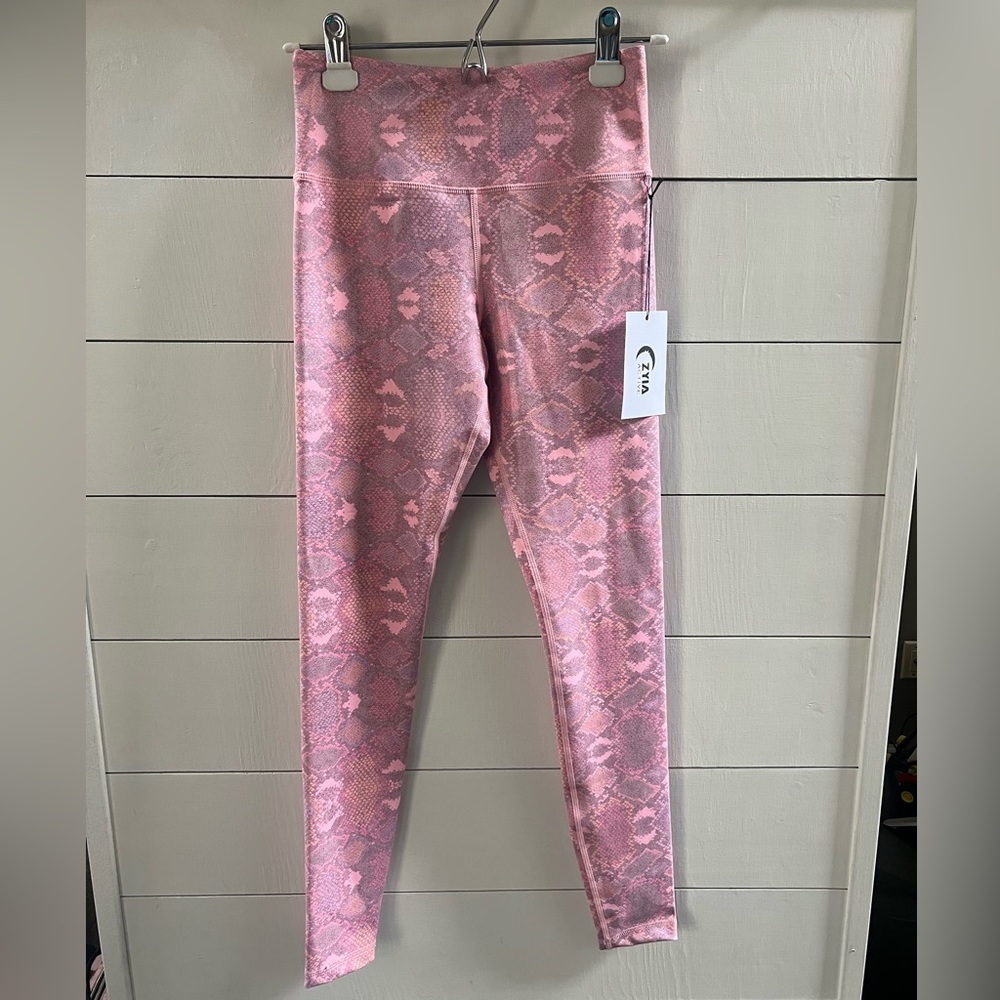 ZYIA Pink Snake Print High-Waist Leggings